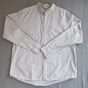 Clothing Arts P Cubed Shirt Mens 2XL Blue Button‎ Down Pick Pocket Proof Travel
